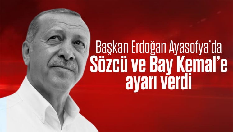 Başkan Recep Tayyip Erdoğan'dan Ayasofya Camii'nde önemli açıklamalar .