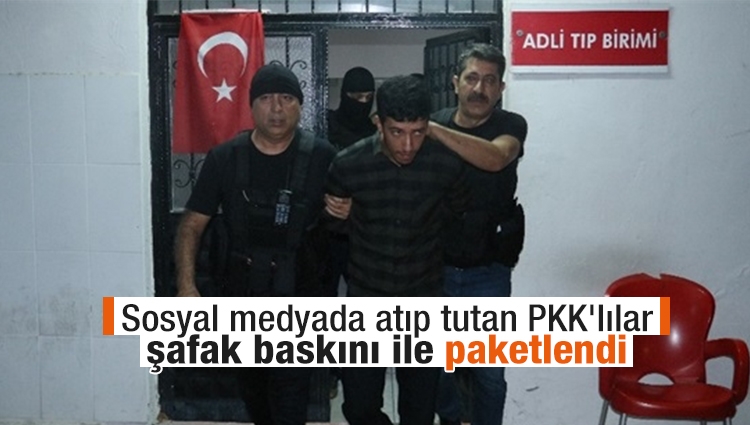 Sosyal medyada atıp tutan PKK'lılar şafak baskını ile paketlendi