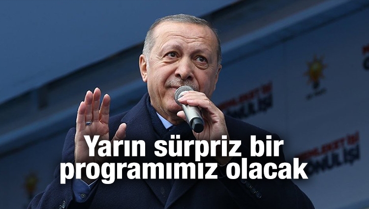 Erdoğan: Yarın sürpriz bir programımız olacak, Twitter, Facebook ve Instagram'da buluşalım