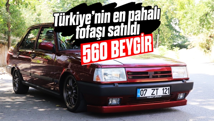Bursa'da Türkiye'nin en pahalı Tofaş'ı 180 bin TL'ye satıldı