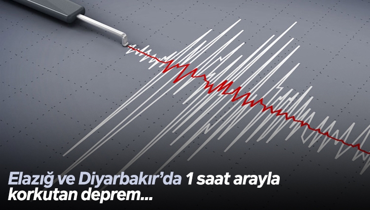 Elazığ'ın Alıncık-Sivrice bölgesinde 03.32'de 4.0 büyüklüğünde, Diyarbakır'ın Kaledibi Hani bölgesinde 04:38'de 4.3 büyüklüğünde deprem