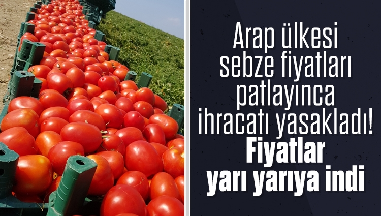 Arap ülkesi sebze fiyatları patlayınca ihracatı yasakladı! Fiyatlar yarı yarıya indi