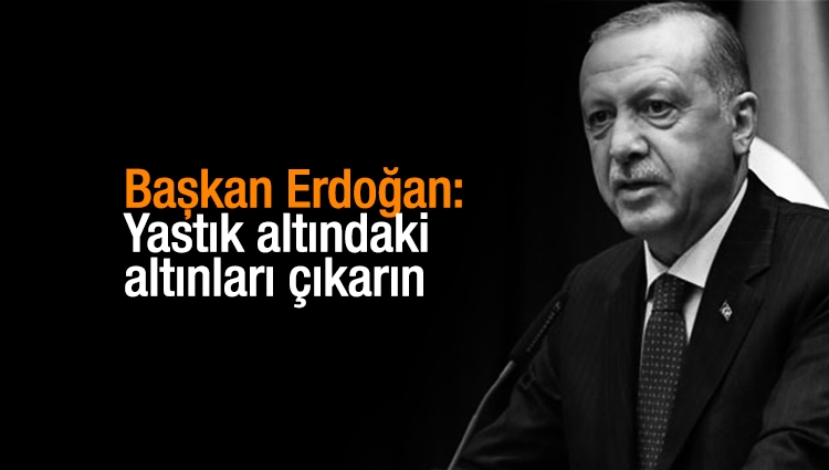 Başkan Erdoğan: Yastık altındaki altınları çıkarın