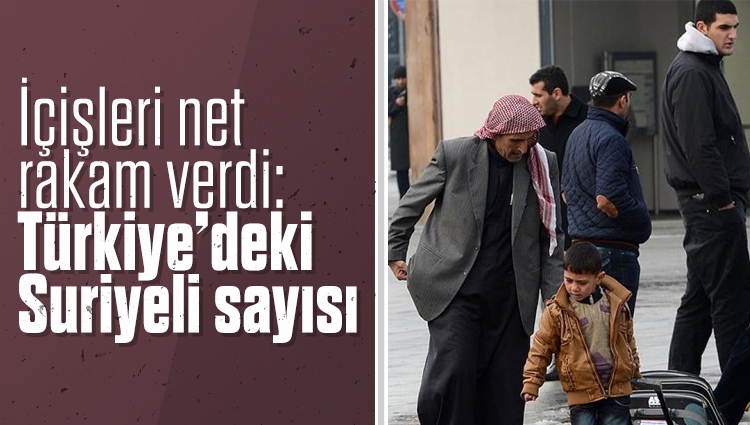 Türkiye'de yaşayan Suriyeli sayısı belli oldu: 3 milyon 739 bin 859