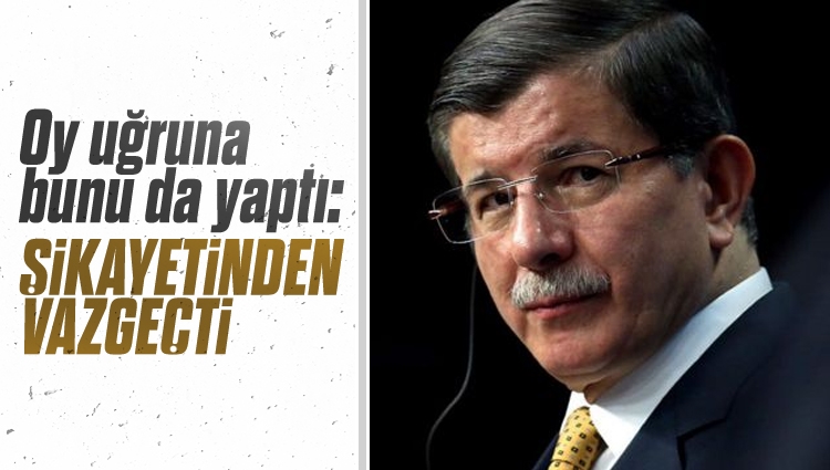 Ahmet Davutoğlu, Demirtaş hakkındaki şikayetinden vazgeçti