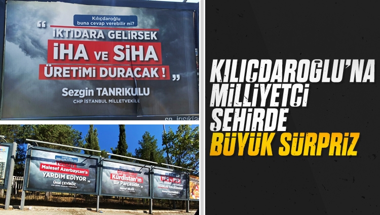 Elazığ’a bir dizi ziyaret için giden Kılıçdaroğlu'na hazırlanan afişler