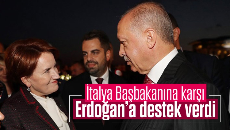 Akşener: Biz rekabet edebiliriz ama İtalya Başbakanı'nın Erdoğan'a posta koymasına müsaade etmeyiz