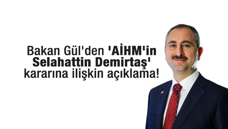 Bakan Gül'den 'AİHM'in Selahattin Demirtaş' kararına ilişkin açıklama!