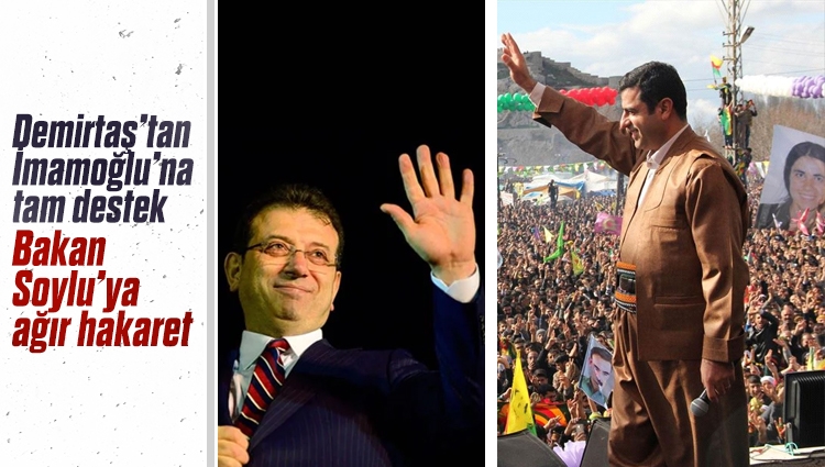 Demirtaş'tan İmamoğlu'na destek, Bakan Soylu'ya hakaret