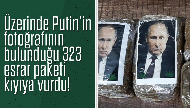 Üzerinde Putin’in fotoğrafının bulunduğu 323 esrar paketi Libya’nın kuzeydoğusunda kıyıya vurdu!