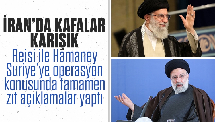 İran dini lideri Hamaney, Suriye'ye operasyona karşı çıkarken Cumhurbaşkanı Reisi destek verdi