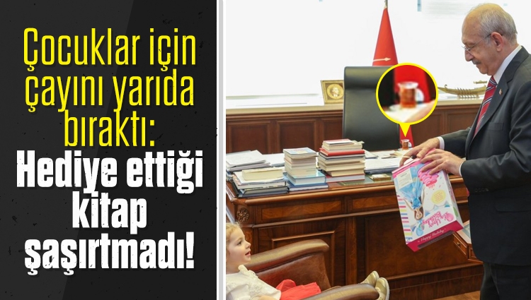 Kılıçdaroğlu ziyaretine gelen çocuklara Nutuk dağıttı