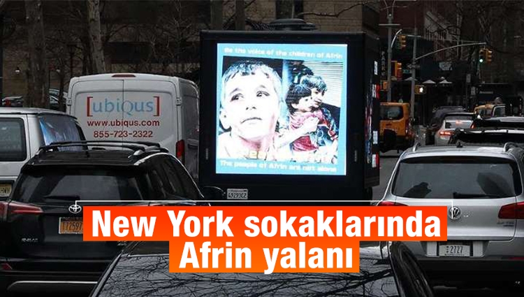 PKK yandaşlarından New York sokaklarında Afrin yalanı 