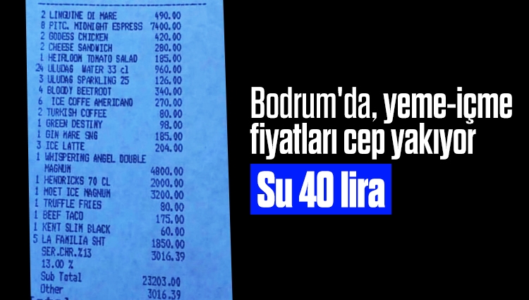 Bodrum'da, yeme-içme fiyatları cep yakıyor