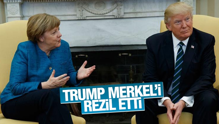Trump Merkel'in elini sıkmadı