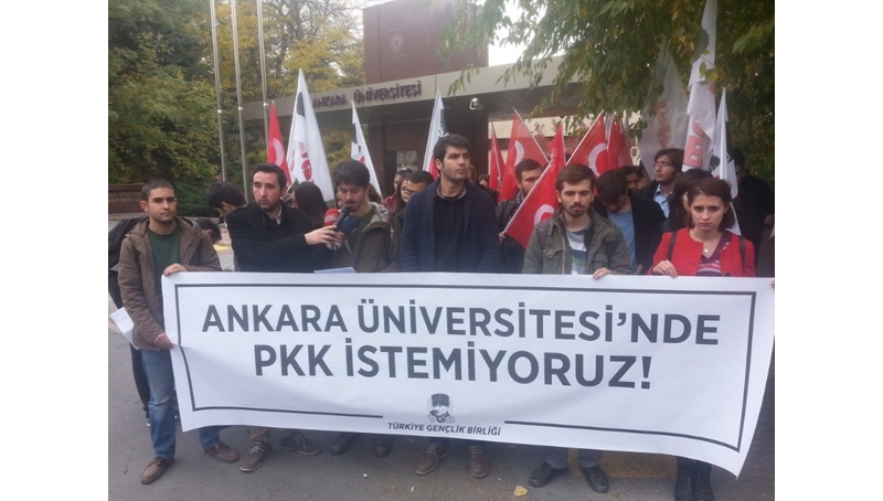 Ankara Üniversite'sinde terör örgütü PKK'ya tepki