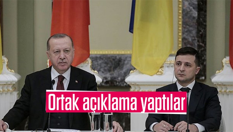 Cumhurbaşkanı Erdoğan ile Ukrayna Devlet Başkanı'ndan ortak basın açıklaması