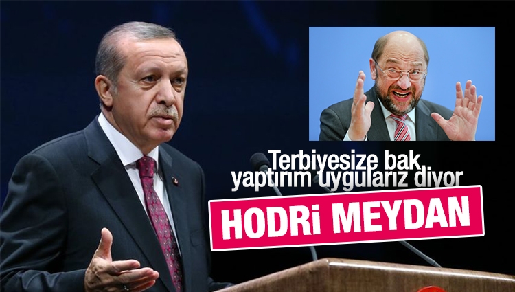 Erdoğan'dan AP Başkanı Schulz'a sert sözler