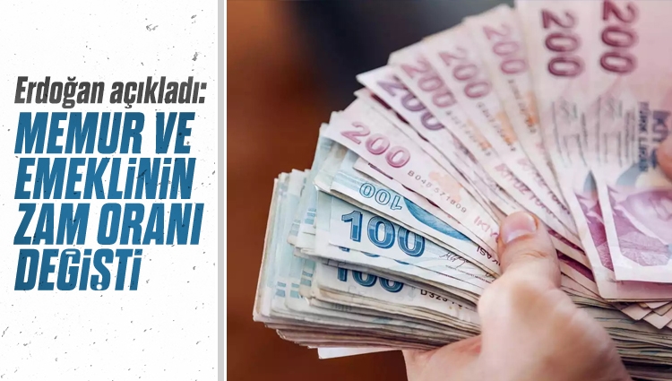 Erdoğan açıkladı: Memur ve emekli zammı yüzde 25'ten yüzde 30'a yükseldi