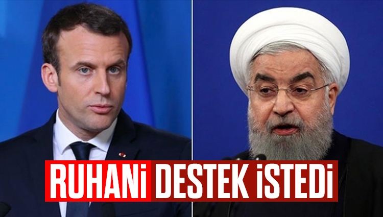 Ruhani, telefonla görüştüğü Macron'dan ABD'nin yaptırımlarına karşı sessiz kalmamasını istedi
