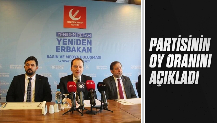 Fatih Erbakan: Oyumuz yüzde 8'e çıktı