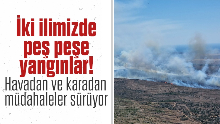 Muğla ve İzmir'de peş peşe yangınlar! Havadan ve karadan müdahaleler sürüyor