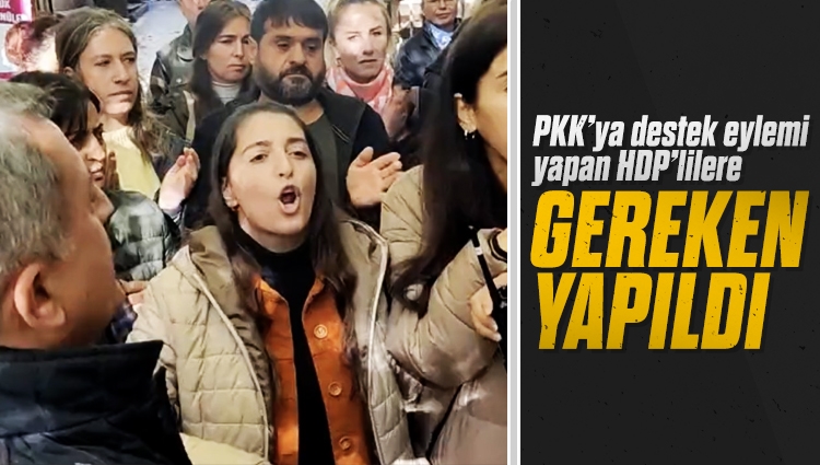 Tunceli'de tüm uyarılara rağmen PKK'ya destek eylemine devam eden HDP'lilere, polis müdahale etti