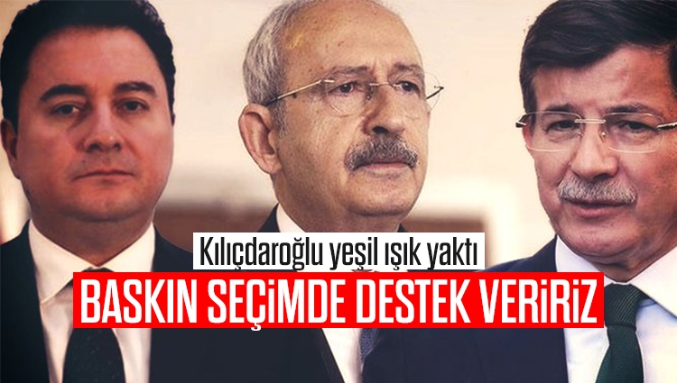 Kılıçdaroğlu: Baskın seçimde Gelecek Partisi ve DEVA Partisi’ne grup kurması için destek verebiliriz