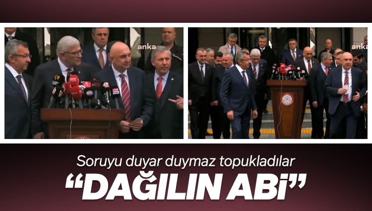 CHP'li Engin Özkoç ve İyi Partili Dervişoğlu, HDP sorusunu duyunca apar topar kaçtı