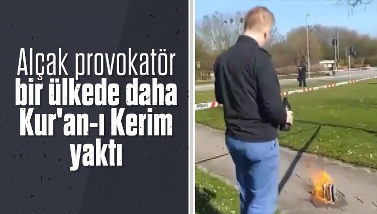 Aşırı sağcı Rasmus Paludan, bu kez Danimarka'da Kur'an-ı Kerim yaktı