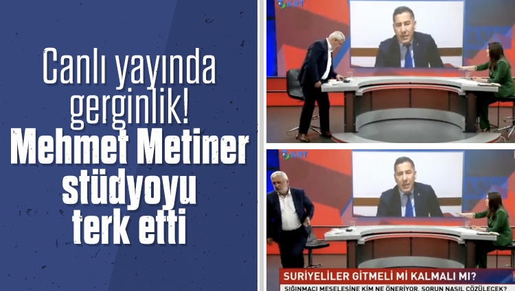 Canlı yayında gerginlik! Mehmet Metiner Stüdyoyu terk etti