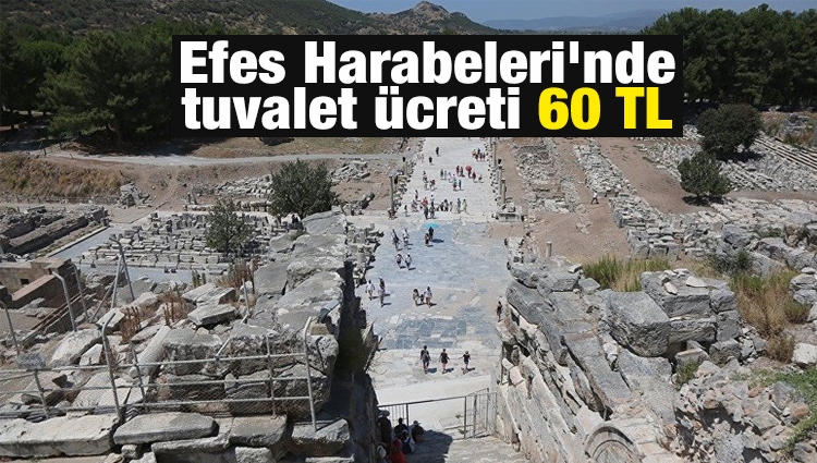 Efes Harabeleri'nde tuvalet ücreti 60 TL
