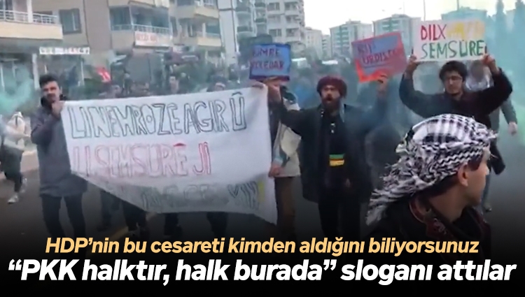 HDP'lilerden terör sloganı! PKK halktır...