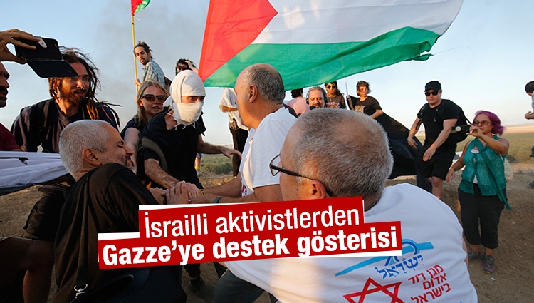 İsrailli aktivistlerden Gazze’ye destek gösterisi 
