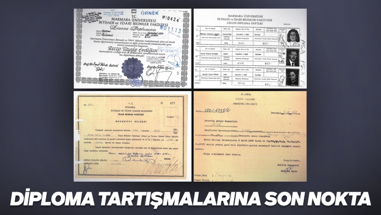 Cumhurbaşkanı Erdoğan'ın üniversite diploması yayınlandı