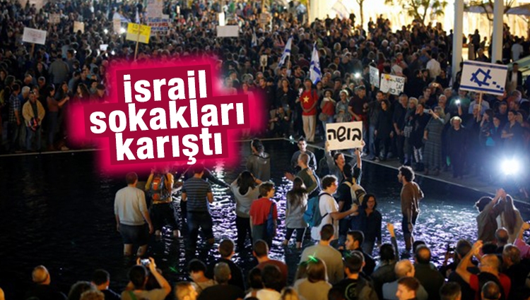 İsrail'de binlerce kişiden Netanyahu protestosu
