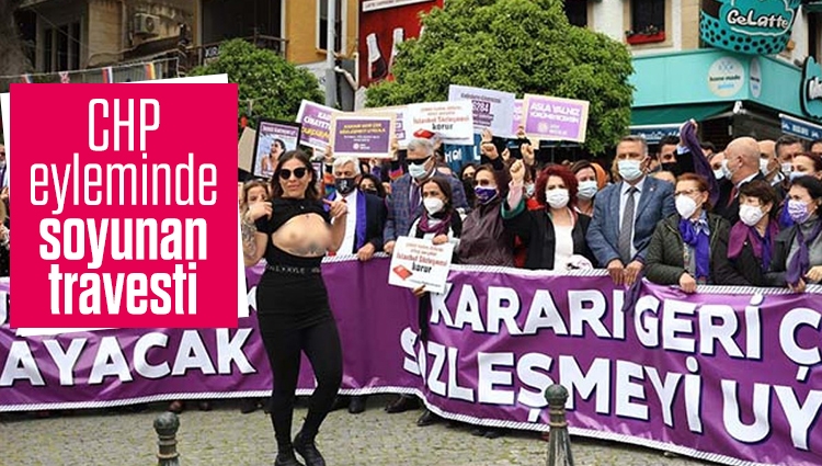 Antalya'da üstsüz İstanbul Sözleşmesi eylemi