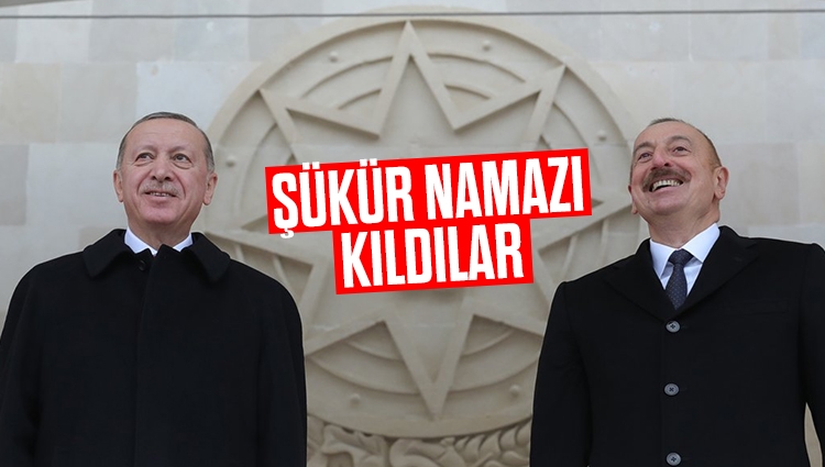 Erdoğan ve Aliyev'den şükür namazı