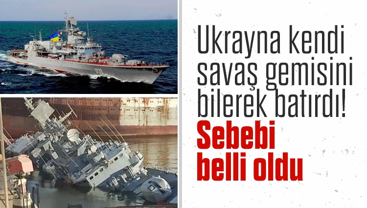 Ukrayna ordusu Ukrayna Donanması'nın amiral gemisi olan "Hetman Sahaidachny"i Rusya'nın eline geçmesin diye demirlediği limanda batırdı