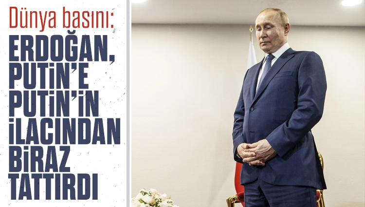 Cumhurbaşkanı Erdoğan'ın Putin'i 50 saniye boyunca bekletmesi, dünya basınında geniş yankı uyandırdı