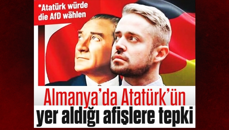 Almanya’da Atatürk’ün yer aldığı afiş: Atatürk yaşasa bize oy verirdi