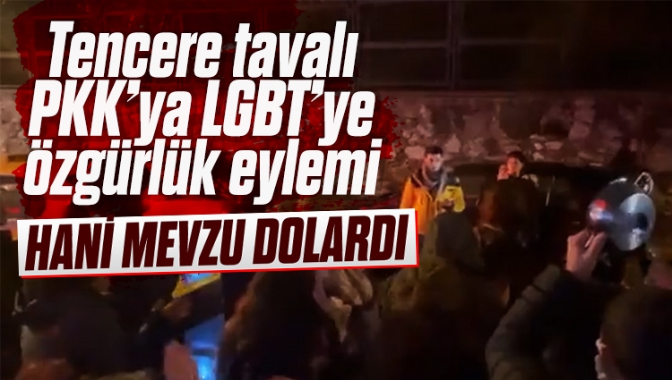 Doların yükselişini bahane edenler PKK ve LGBT sloganları attı