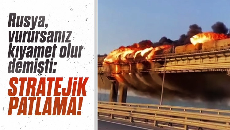 Kırım'ı Rusya'ya bağlayan köprü havaya uçuruldu