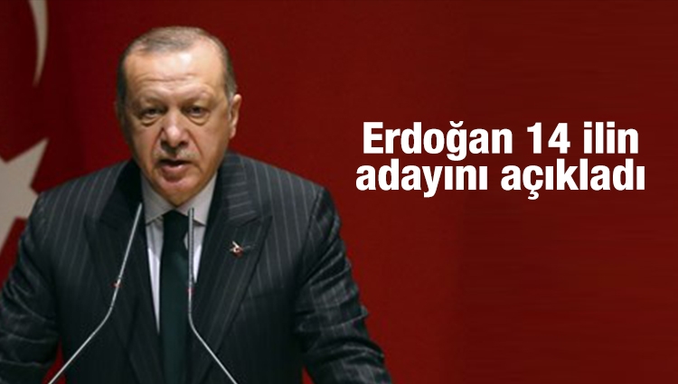 Cumhurbaşkanı Erdoğan 14 ilin adayını açıkladı