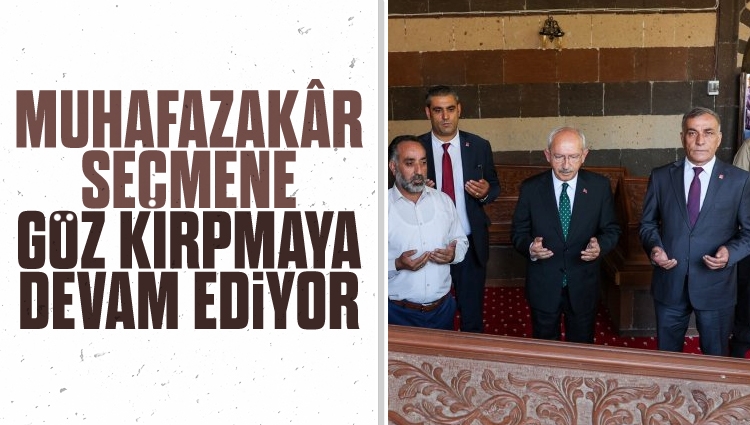 Kılıçdaroğlu, temaslarda bulunmak üzere gittiği Ağrı'da İshak Paşa Sarayı'nı gezip Ahmed-i Hani Türbesi'nde dua etti