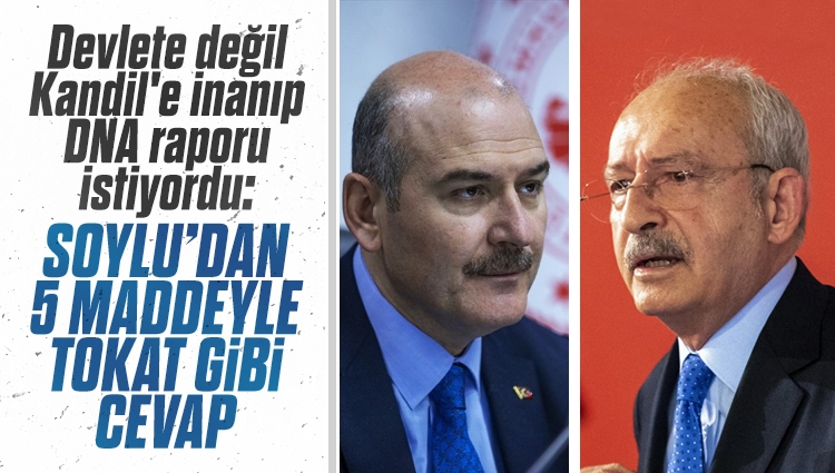 Soylu'dan teröristin DNA testini isteyen Kılıçdaroğlu'na: PKK'nın açıklamasını referans aldın