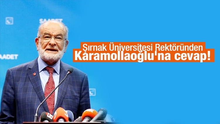 Şırnak Üniversitesi Rektörü Erkan'dan Karamollaoğlu'nun sözlerine cevap!