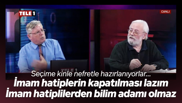 Cumhuriyet gazetesi yazarı Özdemir İnce'den Tele1 ekranlarında skandal sözler