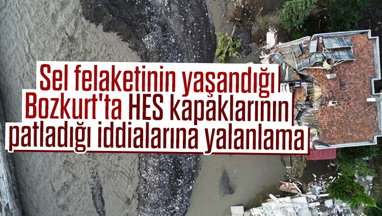 Sel felaketinin yaşandığı Bozkurt'ta HES kapaklarının patladığı iddialarına yalanlama