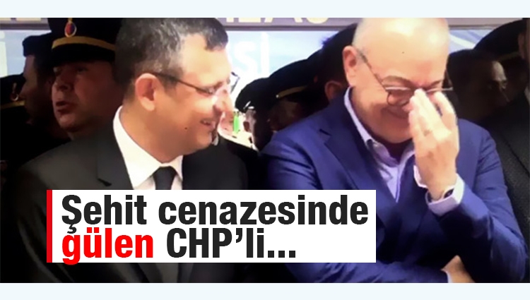 CHP'li Özgür Özel'in şehit cenazesinde güldüğü anlar